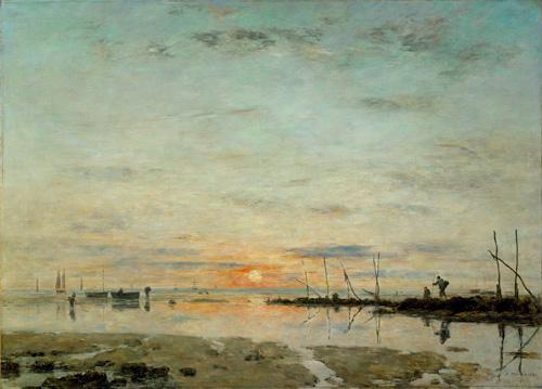 Le Havre, Sunset at low tide, de Boudin (VER PRECIOS en www.artisangallery.es)