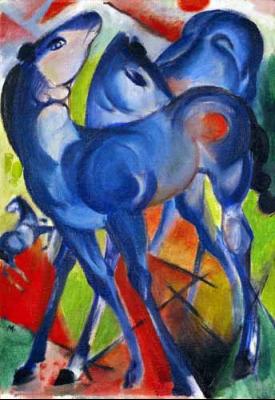 Blue Fillies, de Franz Marc (VER PRECIOS en www.artisangallery.es)