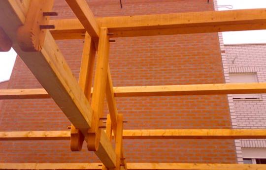Estructura de madera para cubierta