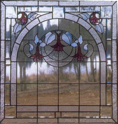 Vidriera decorativa Ventana al jardín.