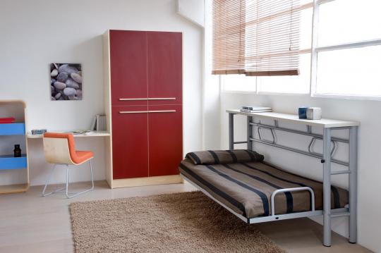 cama individual horizontal abatible