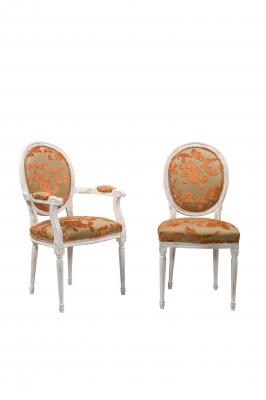 silla y sillon siena estilo luis XVI
