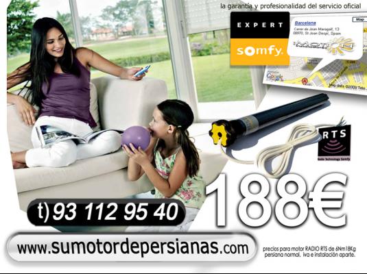 Precio de Motor para persianas SOMFY RTS o via radio