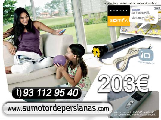 Precio de MOtor para persianas SOMFY iO