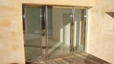 Mampara en inox y cristal