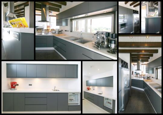 Gris oscuro con silestone blanco