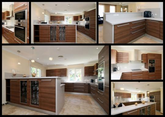 Nogal con silestone gris