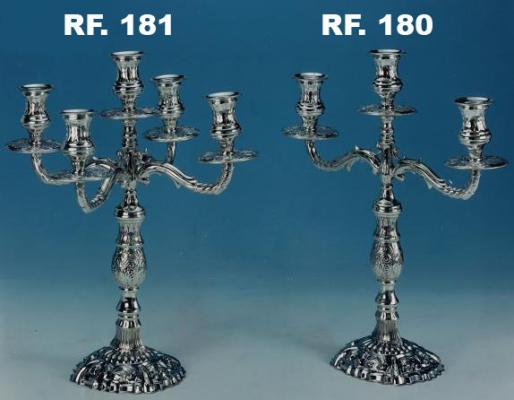 candelabros en plata