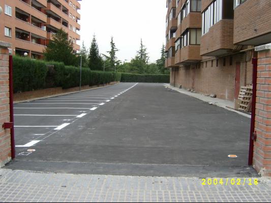 Aparcamiento en Leganés.