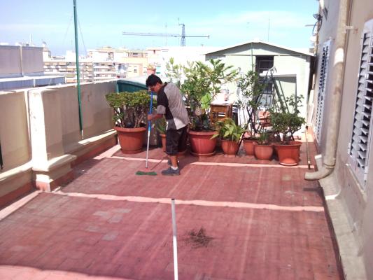 Terraza antes de instalación de tarima exterior IPE