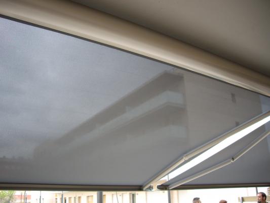 toldo cofre tejido screen 