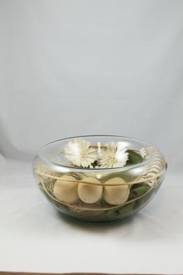 CENTRO DECORATIVO DE CRISTAL CON FLOR SECA oasisdecor.com