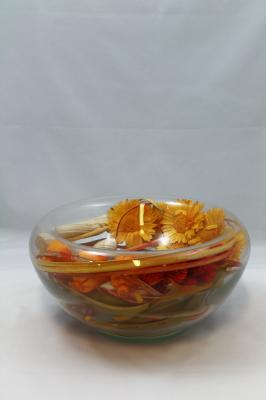 CENTRO DECORATIVO DE CRISTAL CON FLOR SECA oasisdecor.com