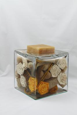 CENTRO DECORATIVO DE CRISTAL CON FLOR SECA oasisdecor.com