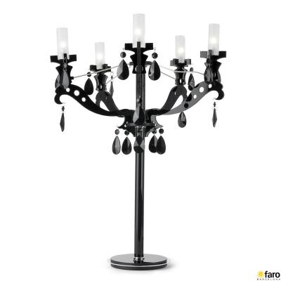 Lámpara de sobremesa candelabro negra