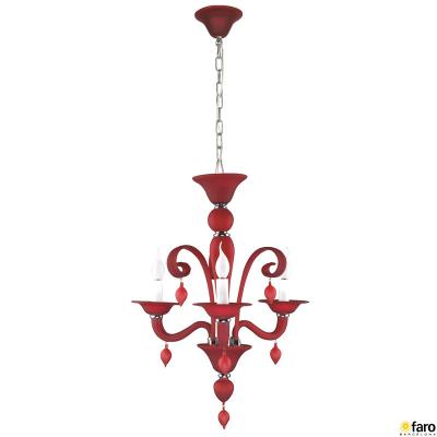 Lámpara de techo deco roja