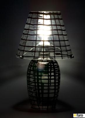 Lámpara de sobremesa vidriera iluminación superior
