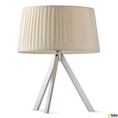 Lámpara de sobremesa tripod tulipa blanca
