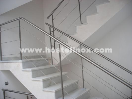 Barandilla acero inox con cables tensores