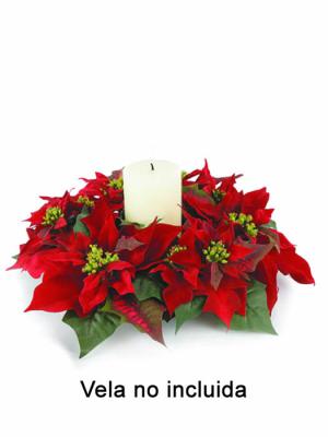 centros navidad de ponsetias de calidad CENTRO CORONA FLOR DE PASCUA ARTIFICIAL oasisdecor.com