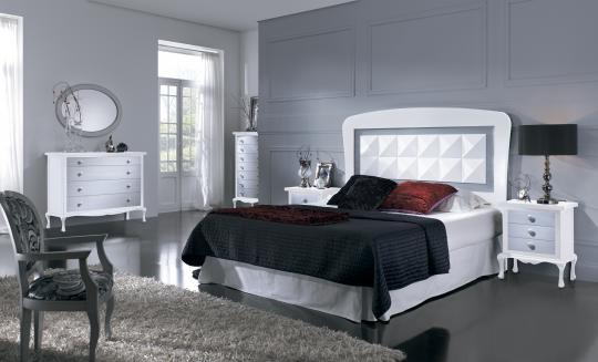 Dormitorio en color Blanco-Plata