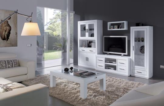 Composicion modular en color blanco