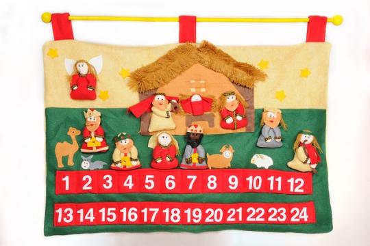 Calendarios de Adviento en fieltro - ArticoEnCasa.com