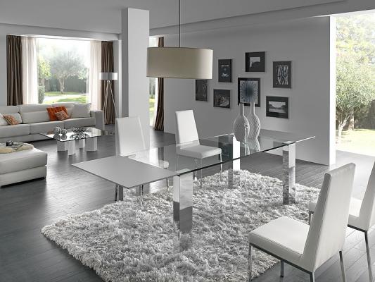 Mesa de comedor de cristal mod. Tempo