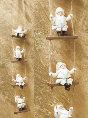 Papa Noel en columpios guirnalda - ArticoEnCasa.com Decoración Navidad