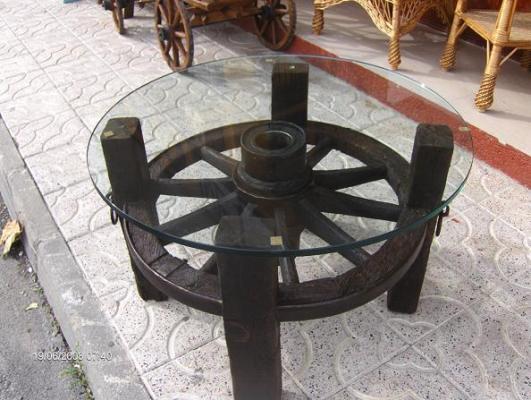 mesa rueda de carro
