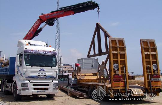 Logística de transporte para montaje de chiringuito