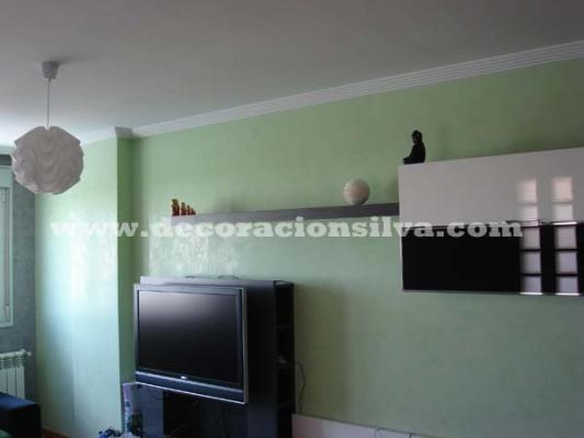 Salon en estuco verde