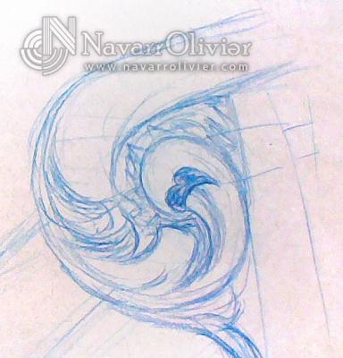 Dibujo boceto para terminacion de pasamano.
