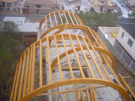 estructura de vigas laminadas