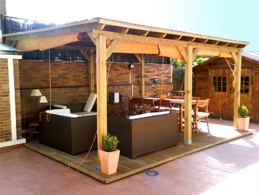 pergola de madera