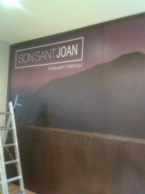 Imagen panelada en pared