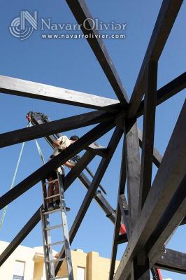 montage de estructura de madera en el sur de españa