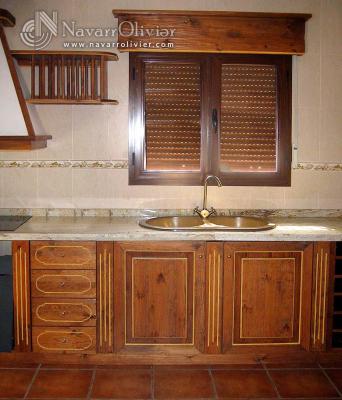 cocina de madera por cortijo