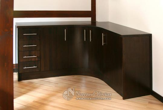 mueble de angulo en wengue