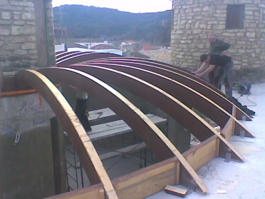 vigas curba para estructura circular en granada