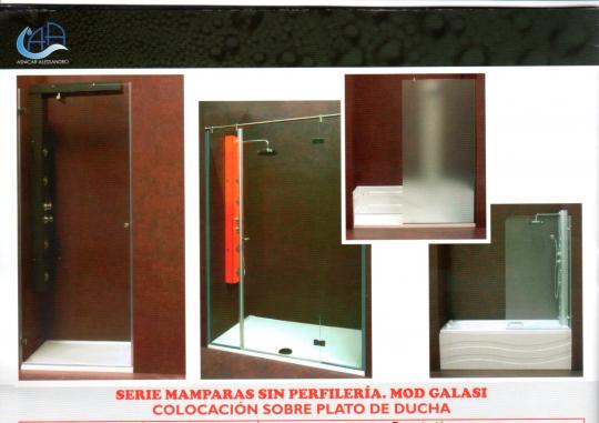 Mamparas sin perfilería mod. Galaxi