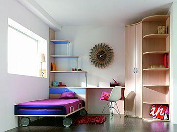 DORMITORIO JUVENIL CON CAMA CON RUEDAS CMPH18