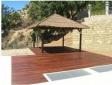 pergola rollizo y brezo