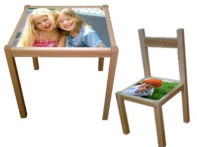 Mesa y silla personalizadas