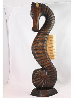 Articulos decorativos de madera. CABALLITO DE MAR EN MADERA TALLADA oasisdecor.com