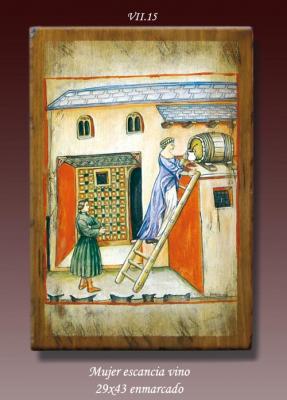 reproducción de arte medieval sobre madera, pintado a mano, un regalo muy especial de empresa, boda, reproducción de arte medieval sobre madera, pintado a mano, un regalo muy especial de empresa, boda,