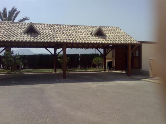 techo de madera para parking