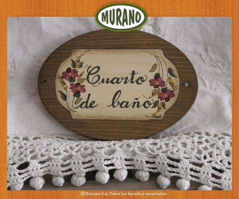 placa identificativa cuarto de baño