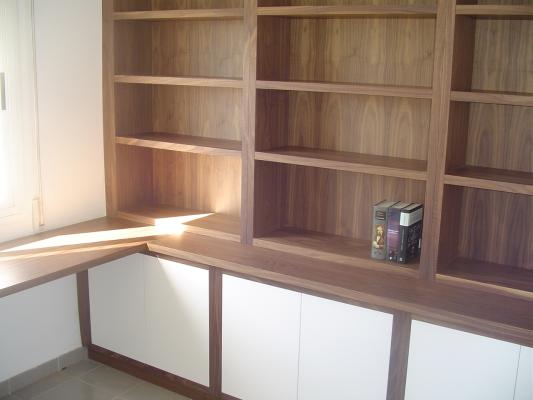 estanteria nogal mueble bajo 
