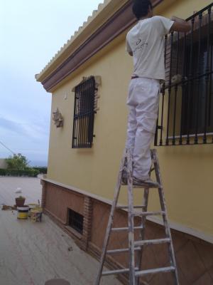 reparando fachada
